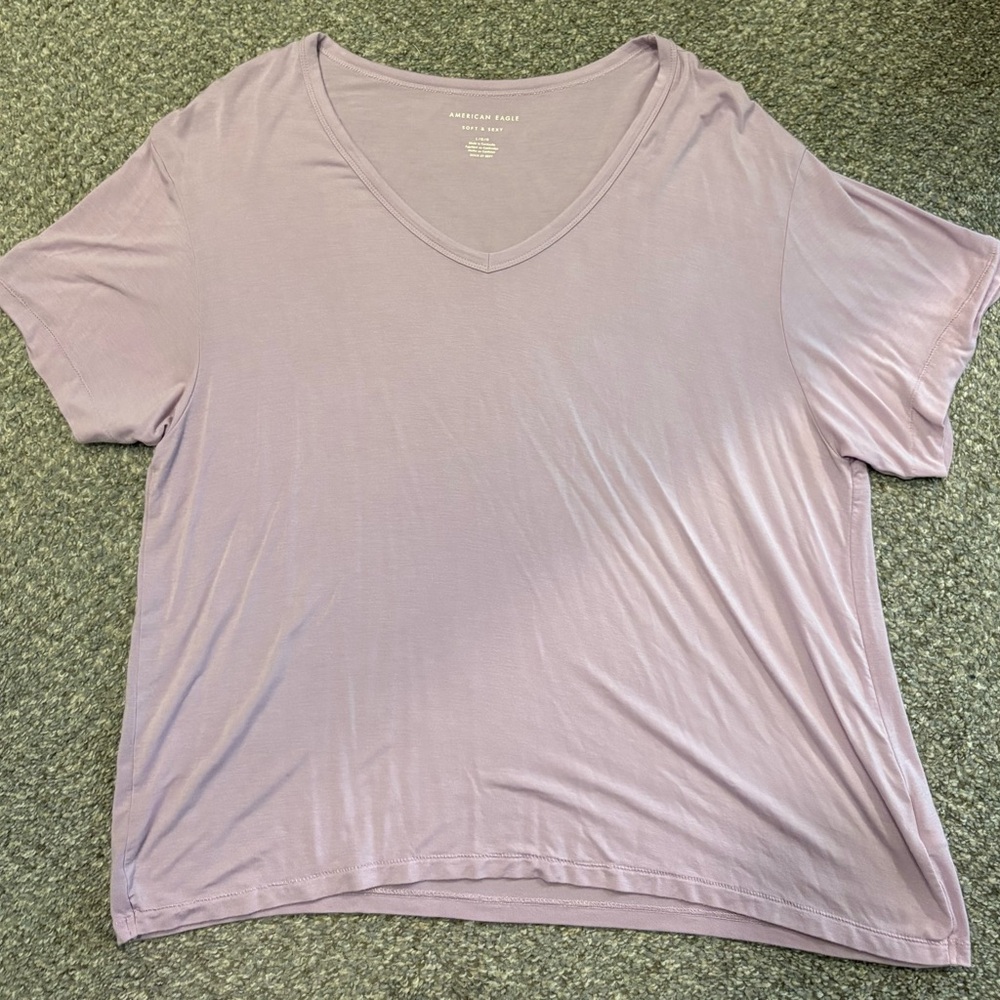 American Eagle Outfitters Pink Oversized Short Sleeve T-Shirt